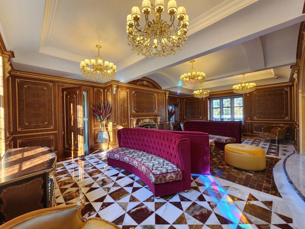 Open concept living room with luxury seating by Andrea D'Alessio